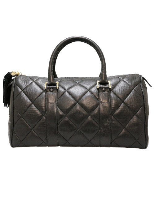 Cabas CHANEL cuir de veau noir Vintage