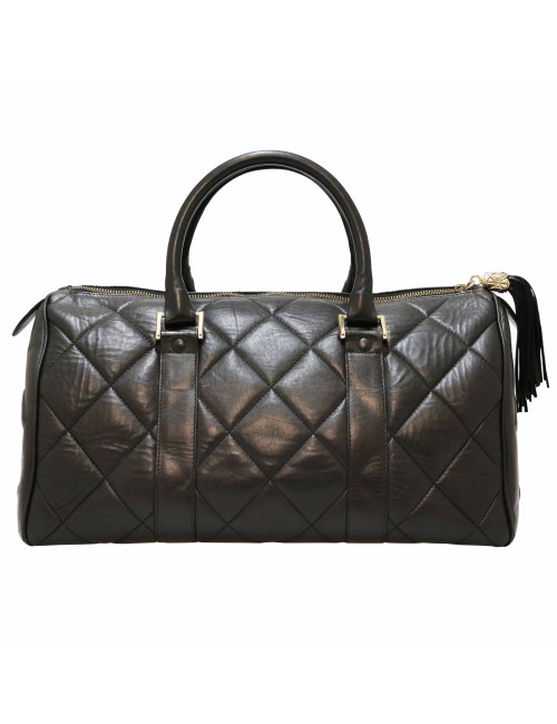 Cabas CHANEL cuir de veau noir Vintage