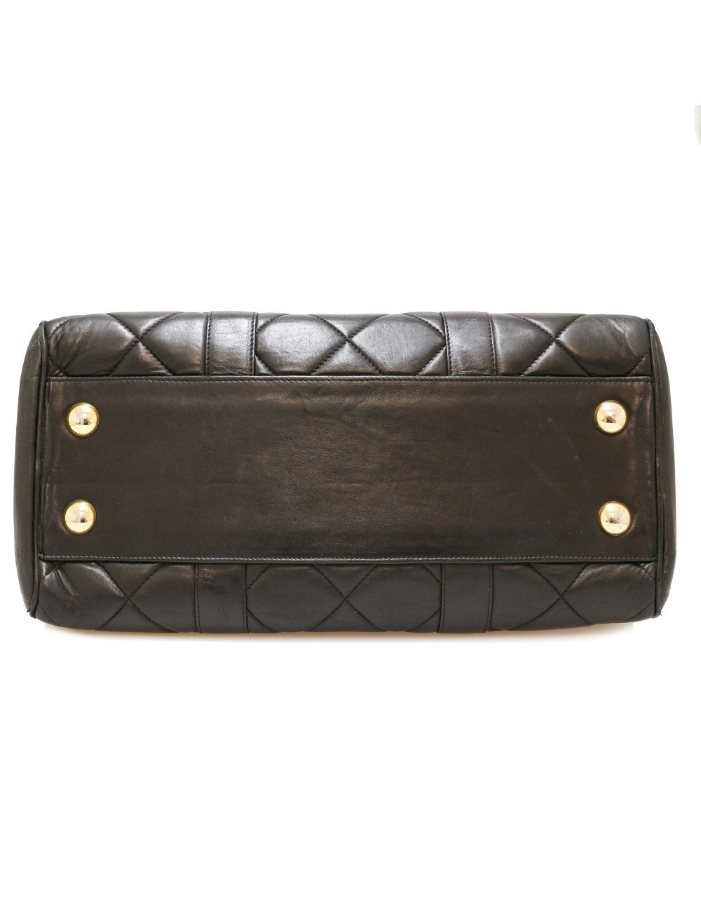 Cabas CHANEL cuir de veau noir Vintage