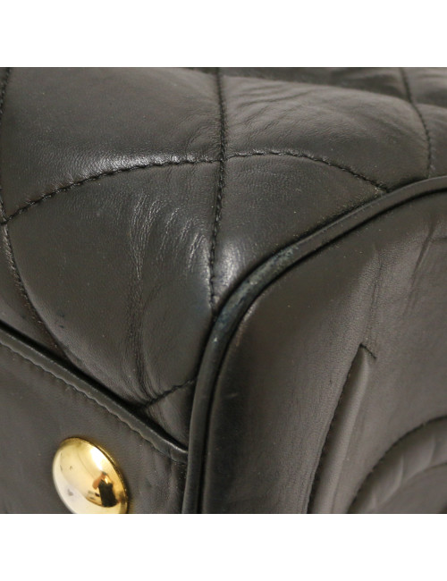 Cabas CHANEL cuir de veau noir Vintage