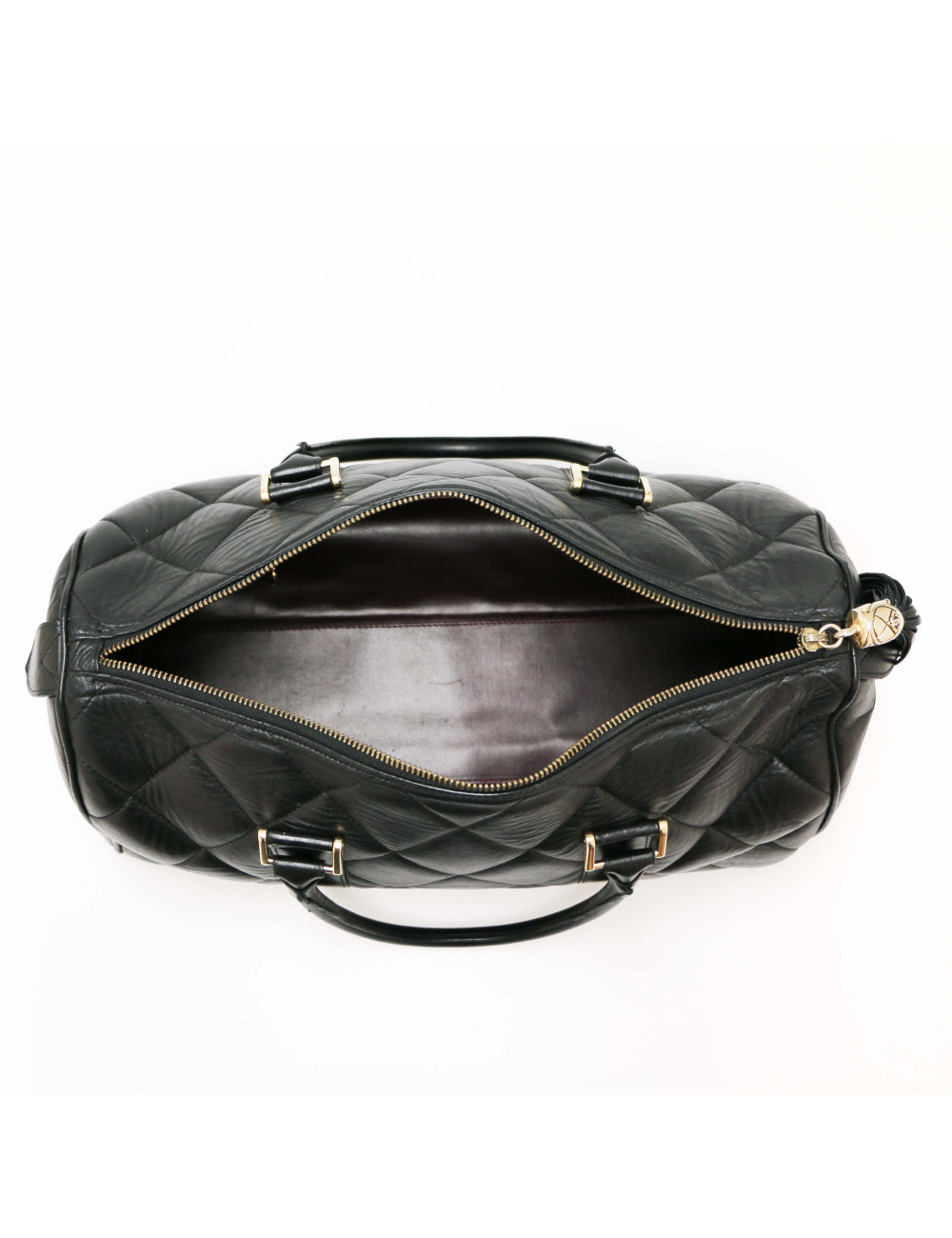 Cabas CHANEL cuir de veau noir Vintage