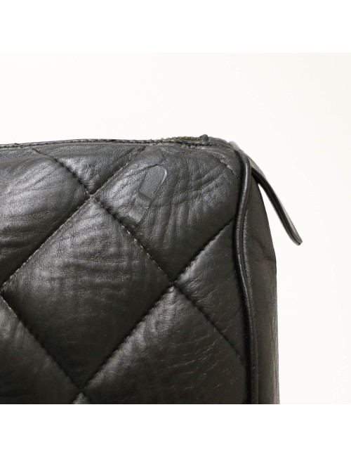 Cabas CHANEL cuir de veau noir Vintage