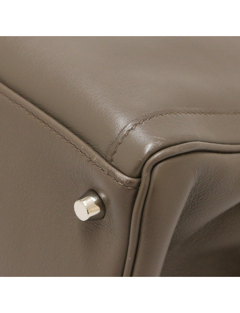 Kelly 35 Lakis HERMES swift gris étain