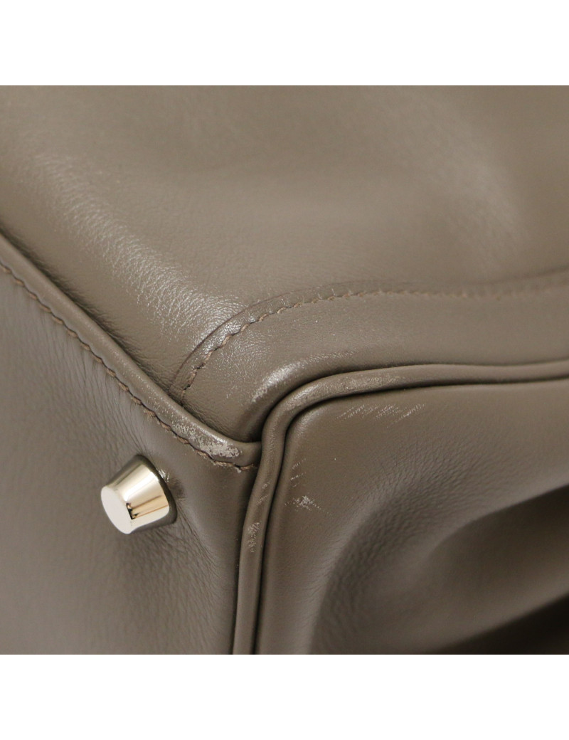 Kelly 35 Lakis HERMES swift gris étain