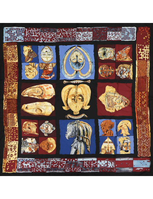 Carré HERMES masques africains