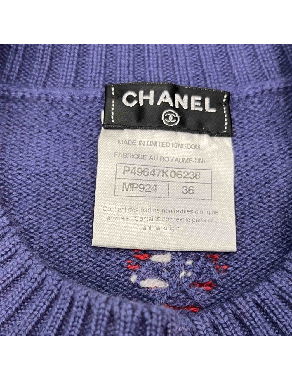 CHANEL cashmere sweater size 36FR