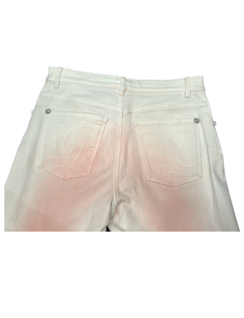 CHANEL white cropped trousers Paris-Séoul size 40FR