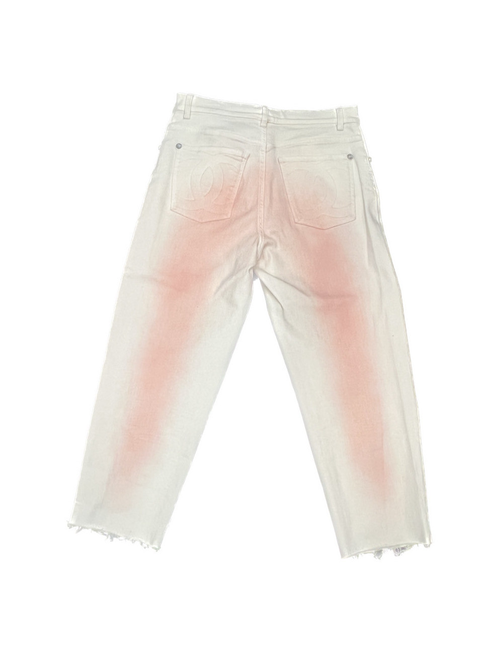 Pantalon CHANEL Paris-Séoul T40 blanc