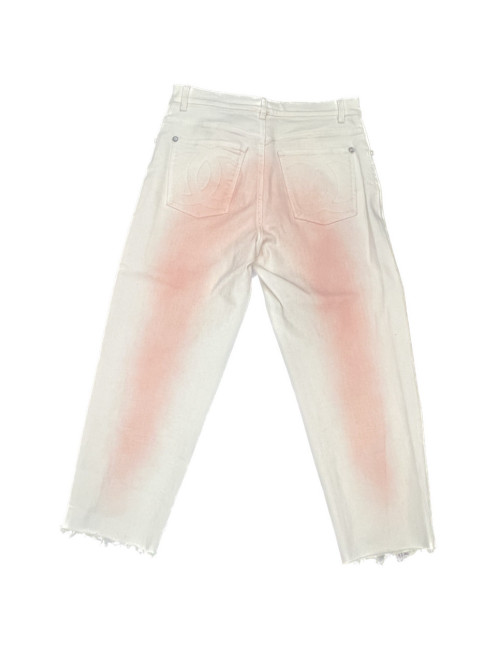 Pantalon CHANEL Paris-Séoul T40 blanc