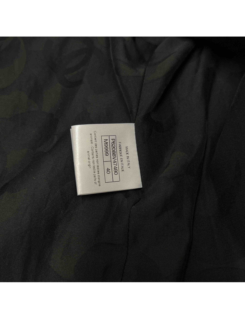 Manteau CHANEL tweed blanc et noir