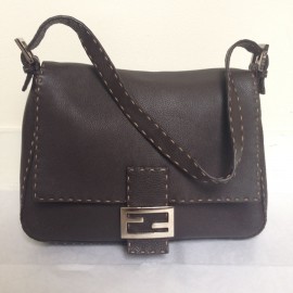Brown leather FENDI bag
