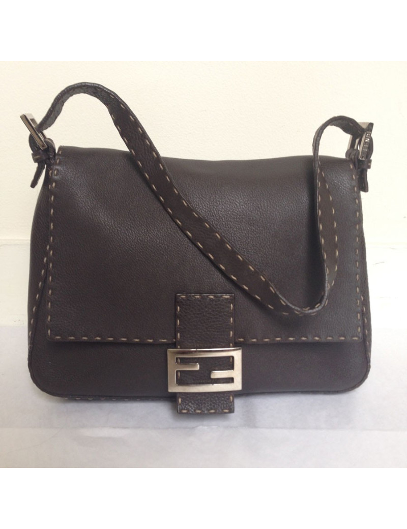 Sac cuir marron FENDI