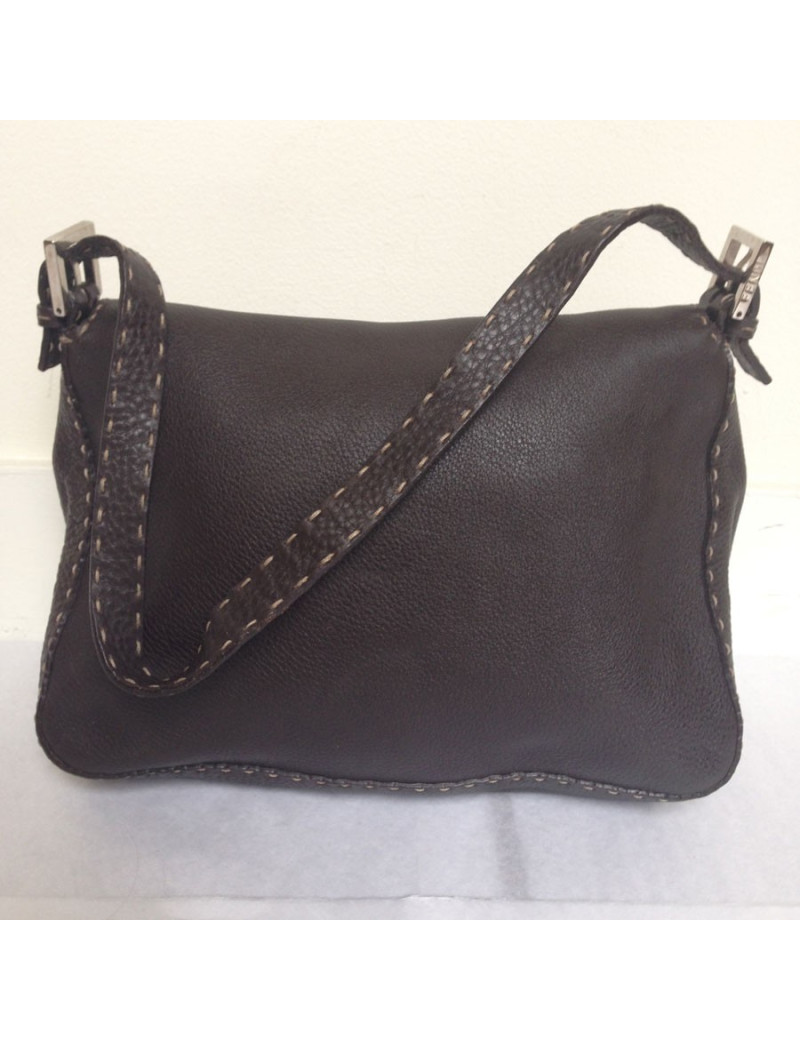 Sac cuir marron FENDI