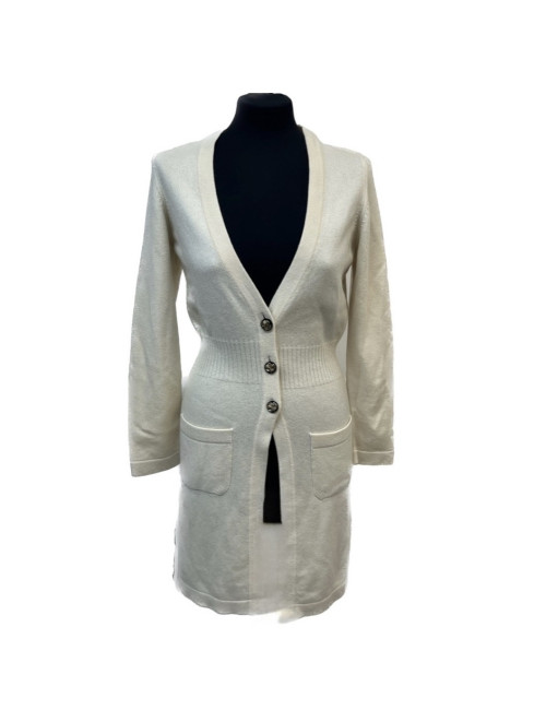 Long gilet cachemire CHANEL t36