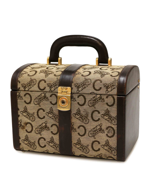 Malette vintage CELINE toile de coton