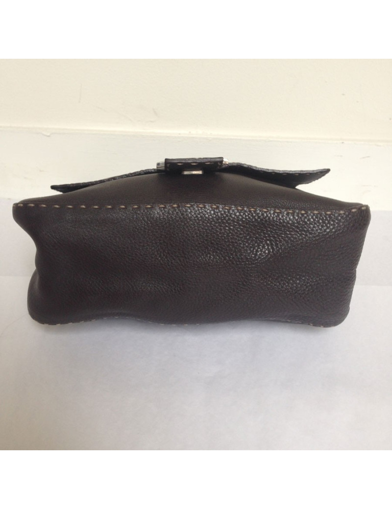 Sac cuir marron FENDI