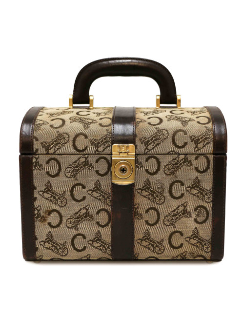 Malette vintage CELINE toile de coton