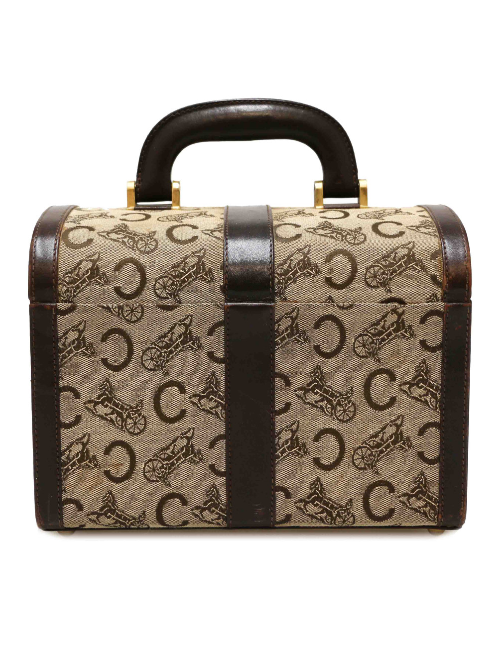 Malette vintage CELINE toile de coton