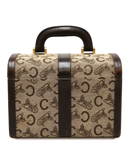 Malette vintage CELINE toile de coton