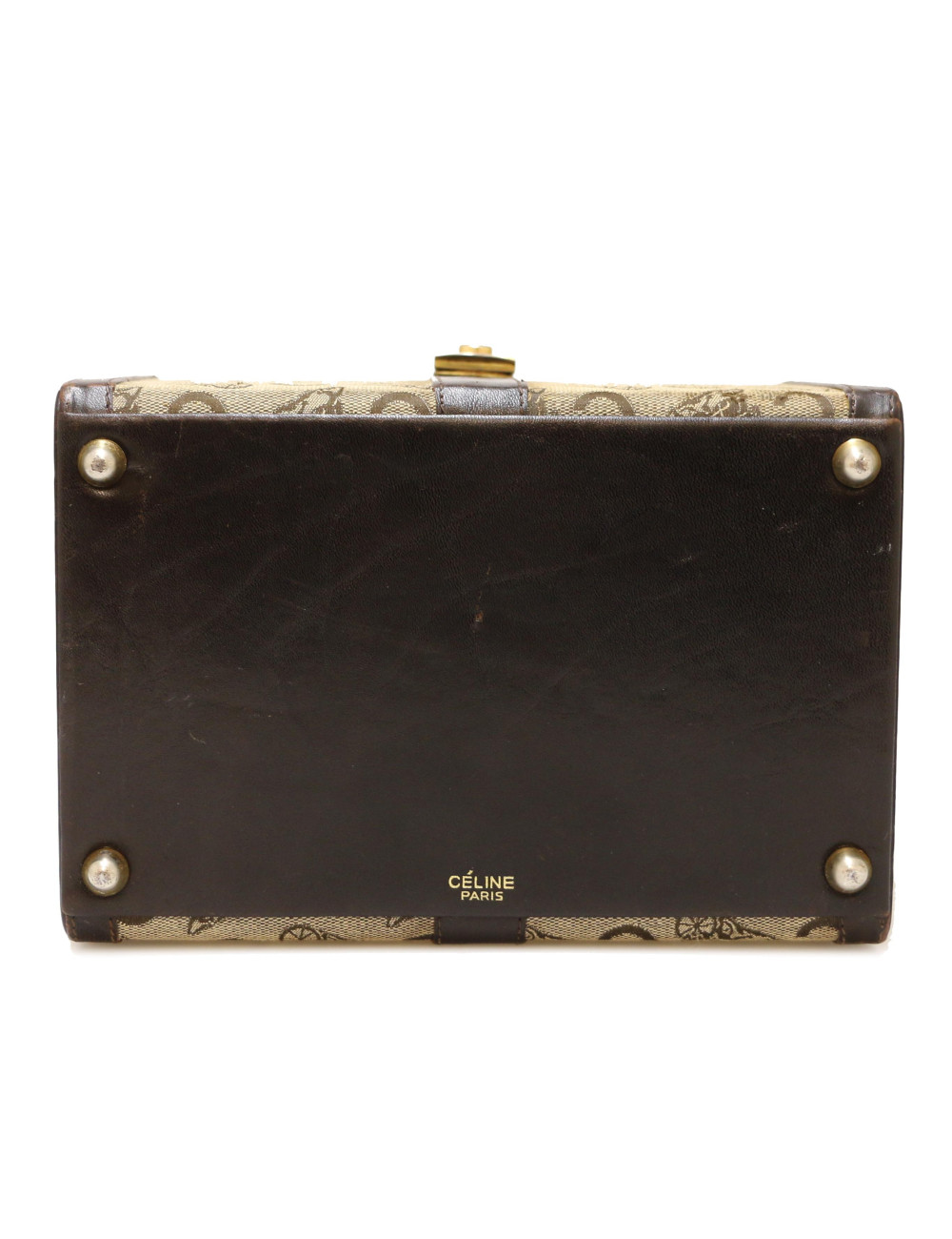 Malette vintage CELINE toile de coton