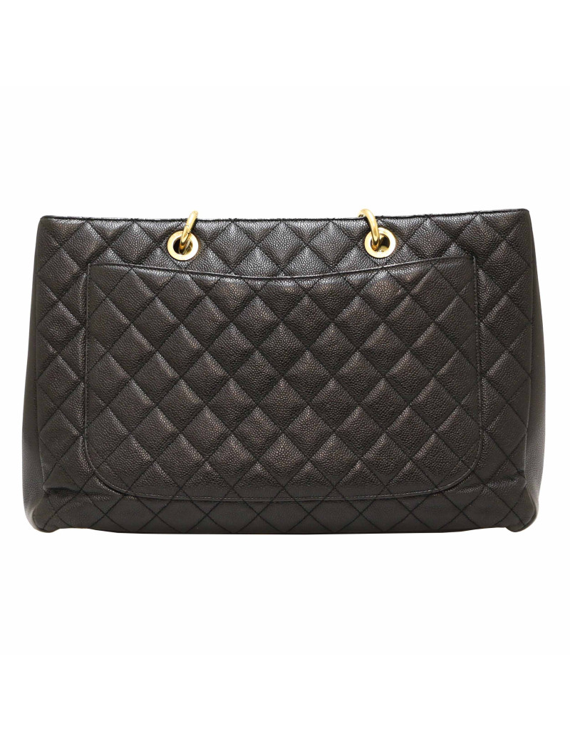 Cabas CHANEL cuir caviar noir