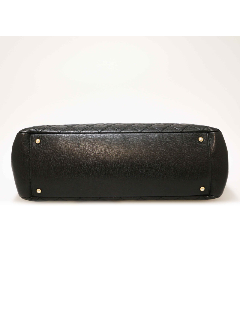 Cabas CHANEL cuir caviar noir