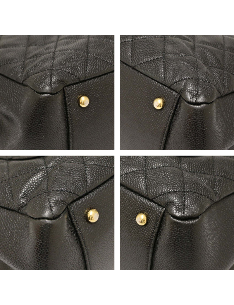 Cabas CHANEL cuir caviar noir