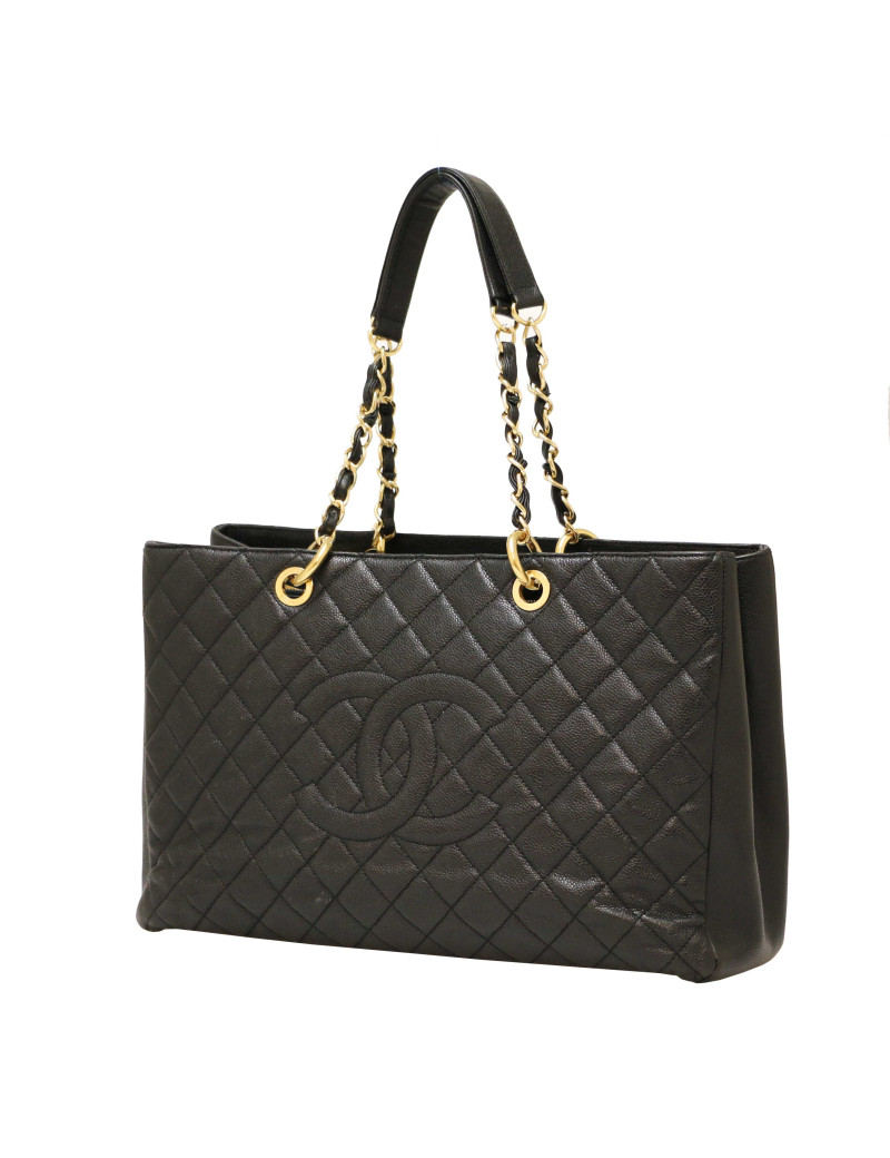 Cabas CHANEL cuir caviar noir