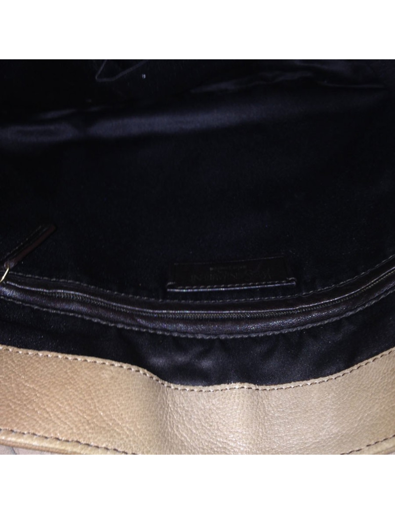 Sac YVES SAINT LAURENT cuir taupe