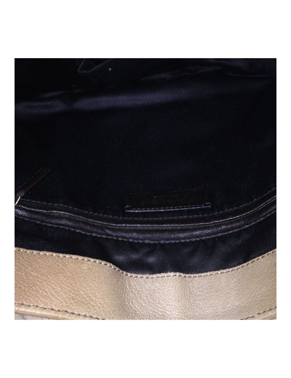 Sac YVES SAINT LAURENT cuir taupe