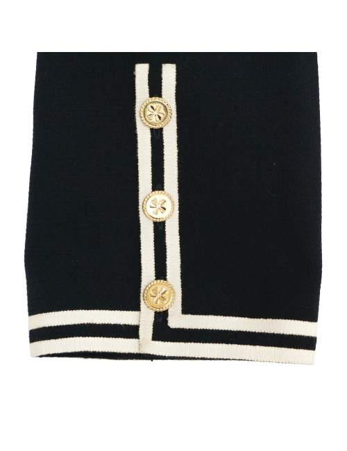 CHANEL blue jacket with white stripes