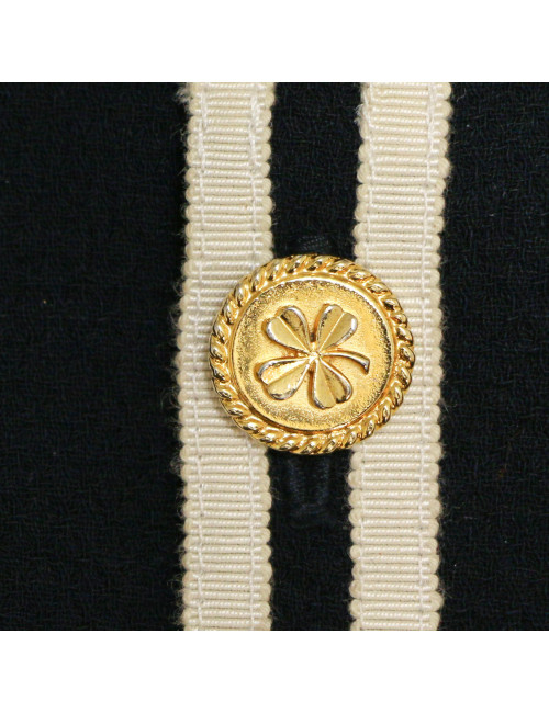 CHANEL blue jacket with white stripes