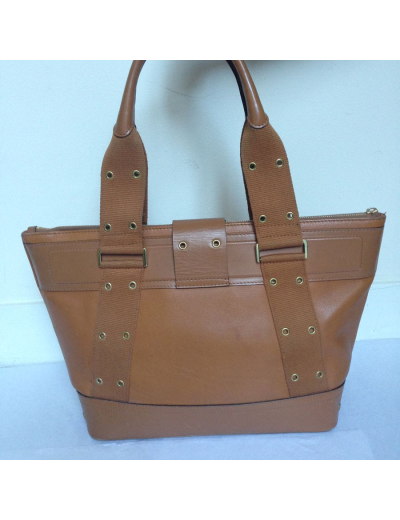 Grand sac DIOR en cuir marron