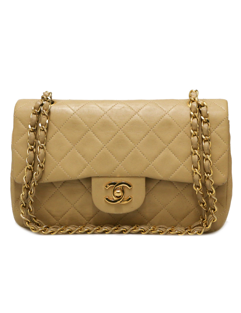 Timeless beige CHANEL cuir d'agneau