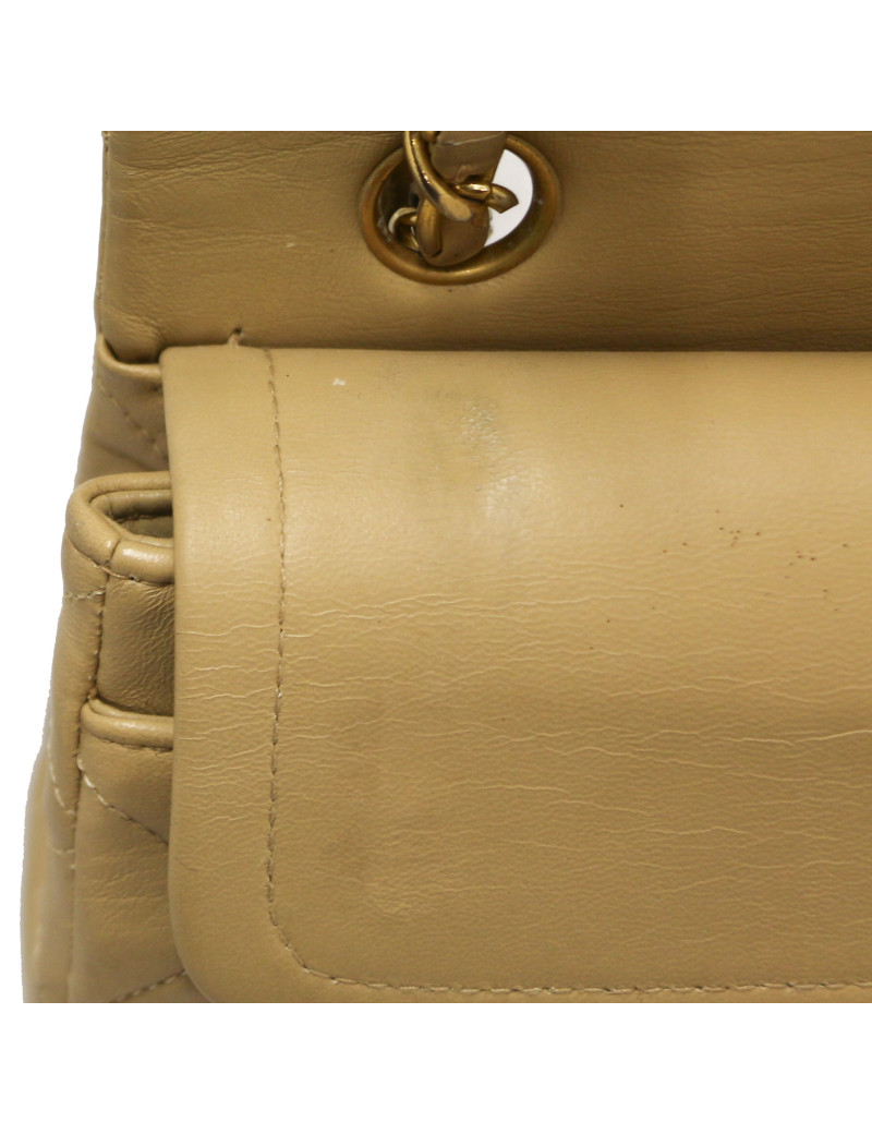Timeless beige CHANEL cuir d'agneau