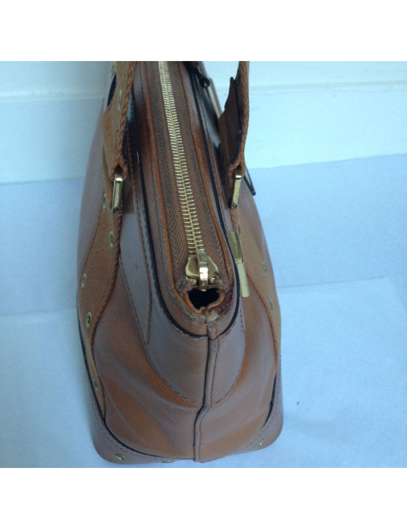 Grand sac DIOR en cuir marron