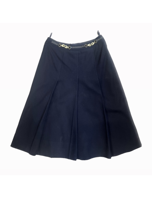 Jupe CELINE plissée bleu nuit Vintage