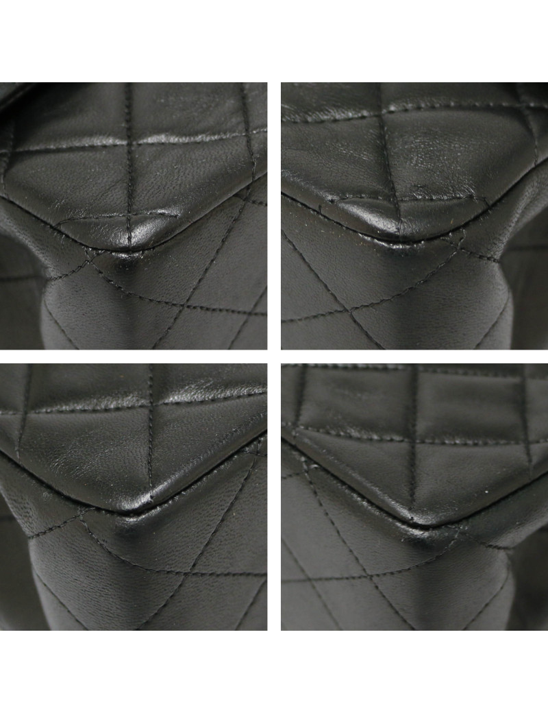 Sac CHANEL double rabat noir