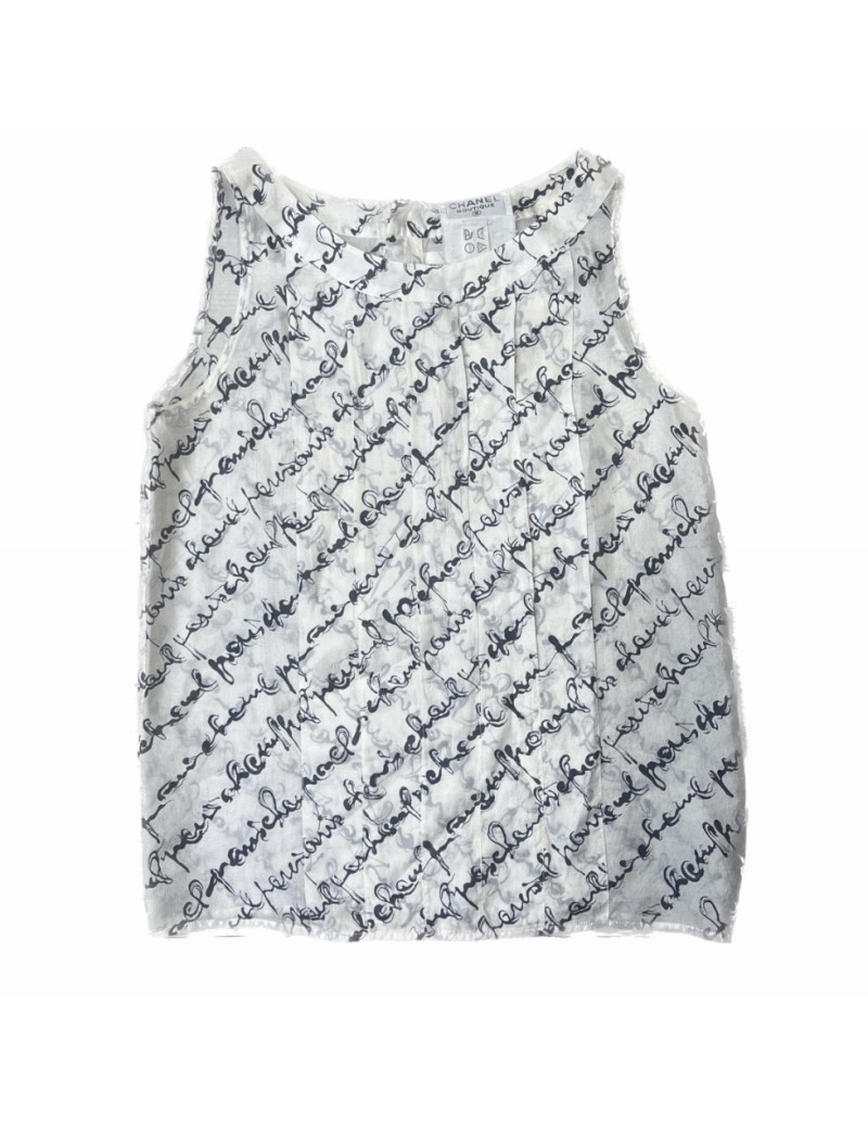 Ensemble vintage jupe et top CHANEL Boutique t38