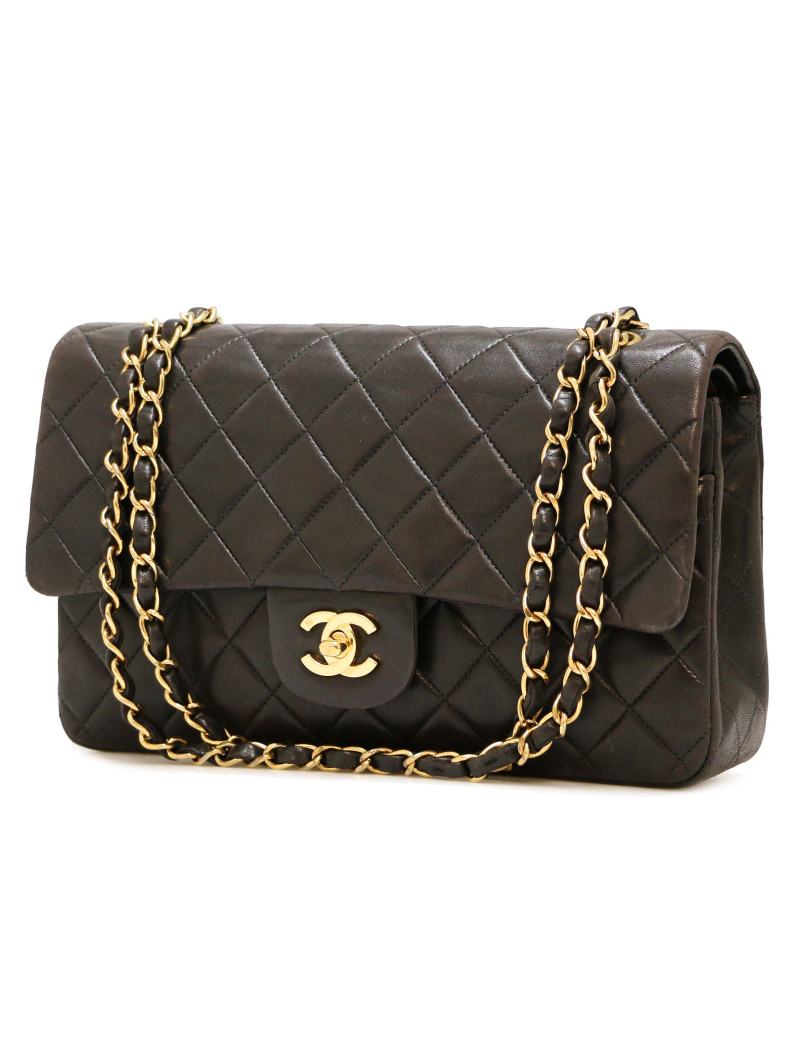 Sac Médium double flap CHANEL noir