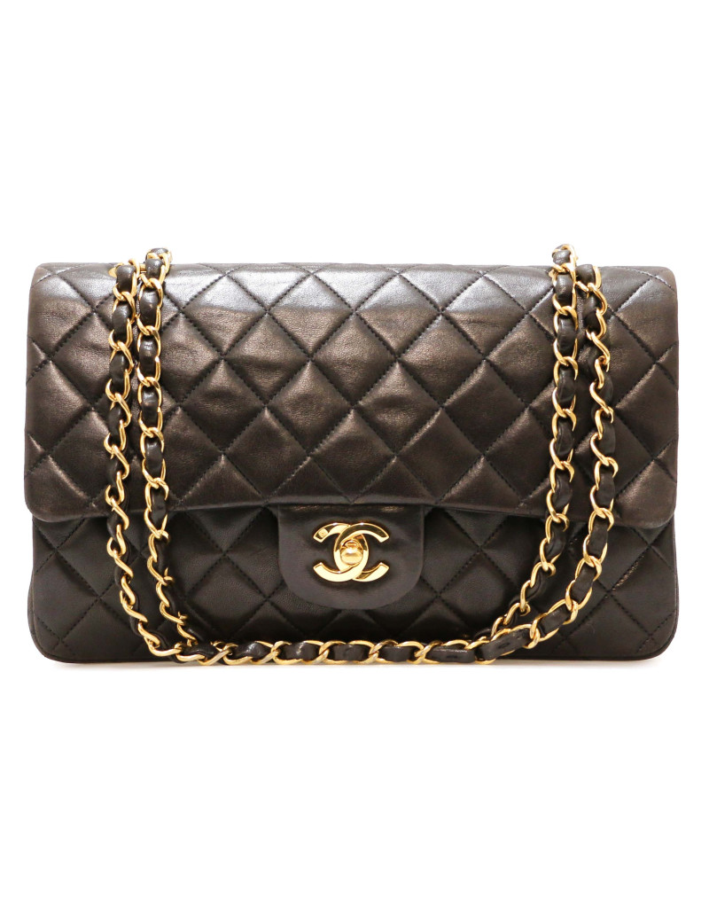 Sac Médium double flap CHANEL noir