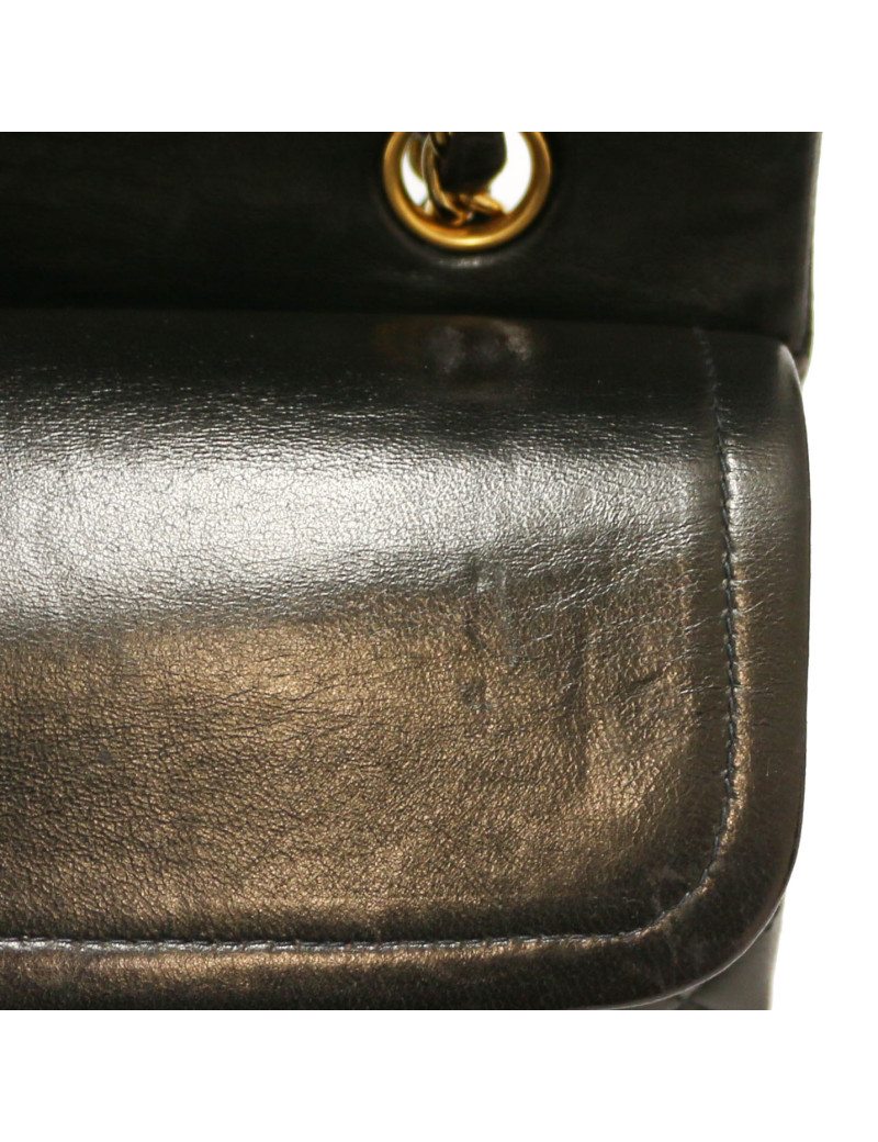 Sac Médium double flap CHANEL noir