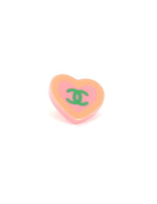 pin s CHANEL PM rose double C vert