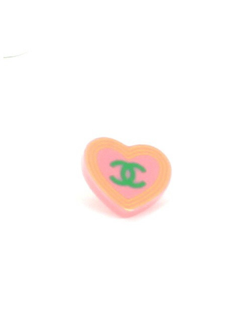 pin s CHANEL PM rose double C vert