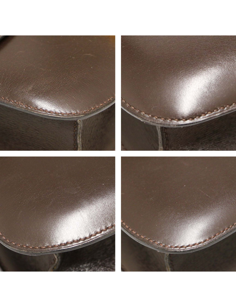 Sac Constance HERMES box marron vintage