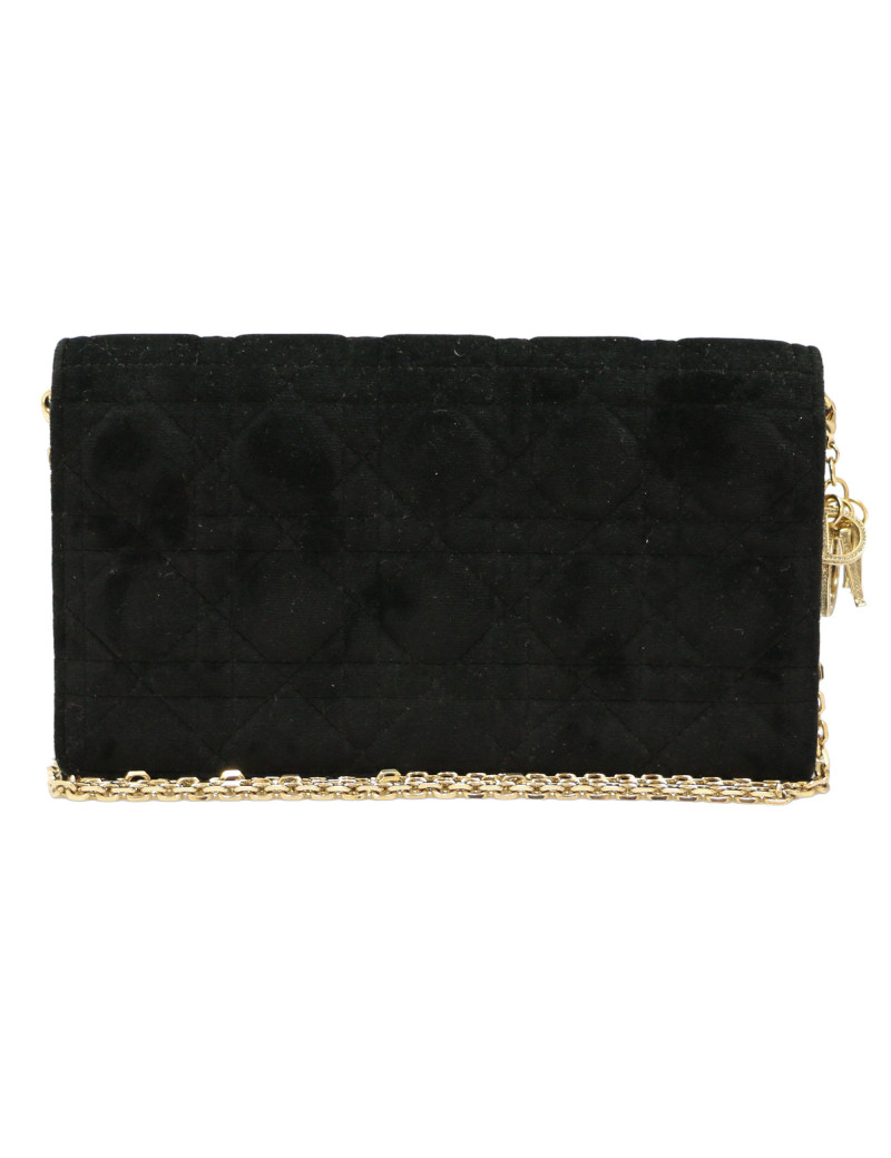 Mini sac CHRISTIAN DIOR velours noir