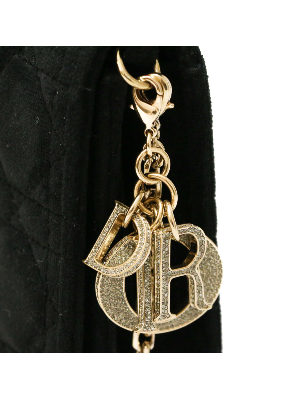 Mini sac CHRISTIAN DIOR velours noir