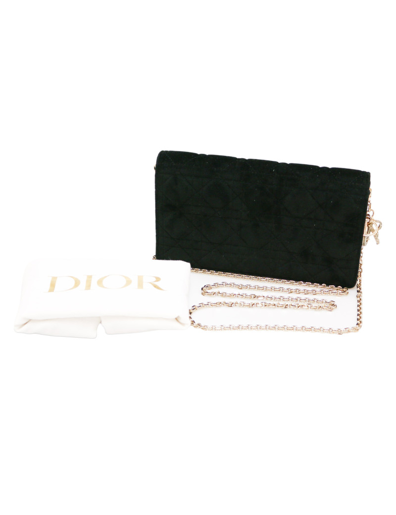Mini sac CHRISTIAN DIOR velours noir