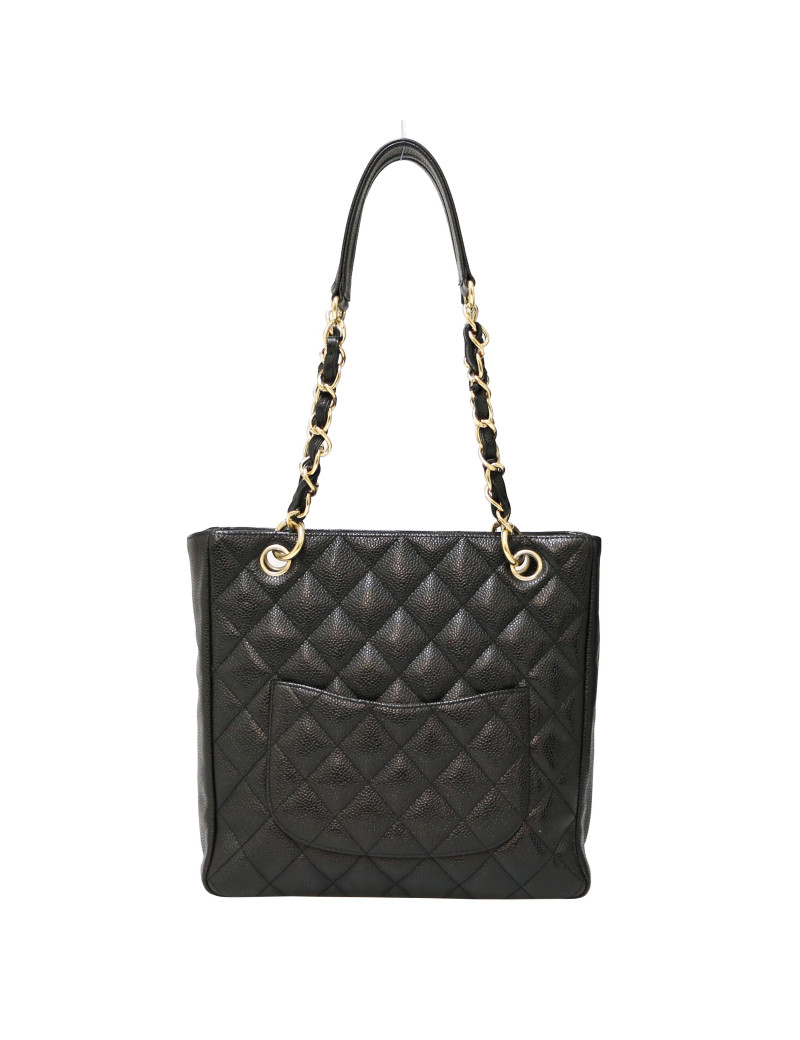 Cabas CHANEL cuir noir