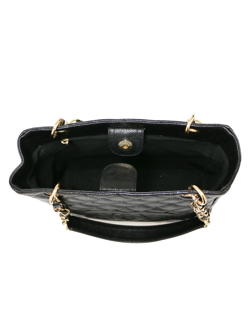 Cabas CHANEL cuir noir